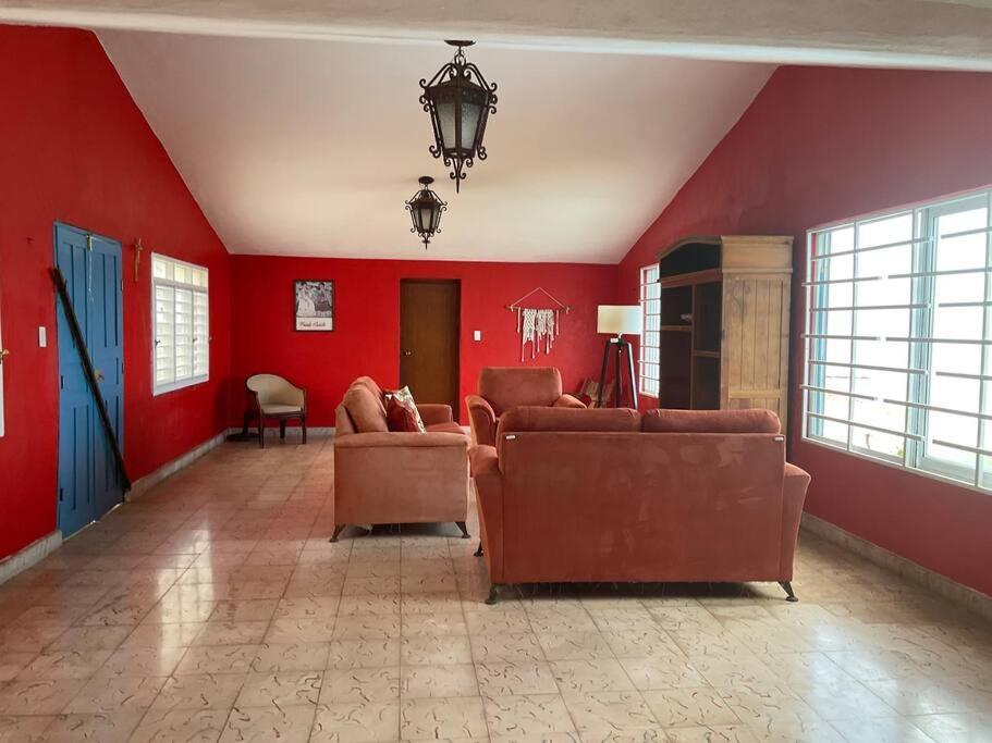 La Casa Amarilla Frente Al Mar Villa Chelem Buitenkant foto